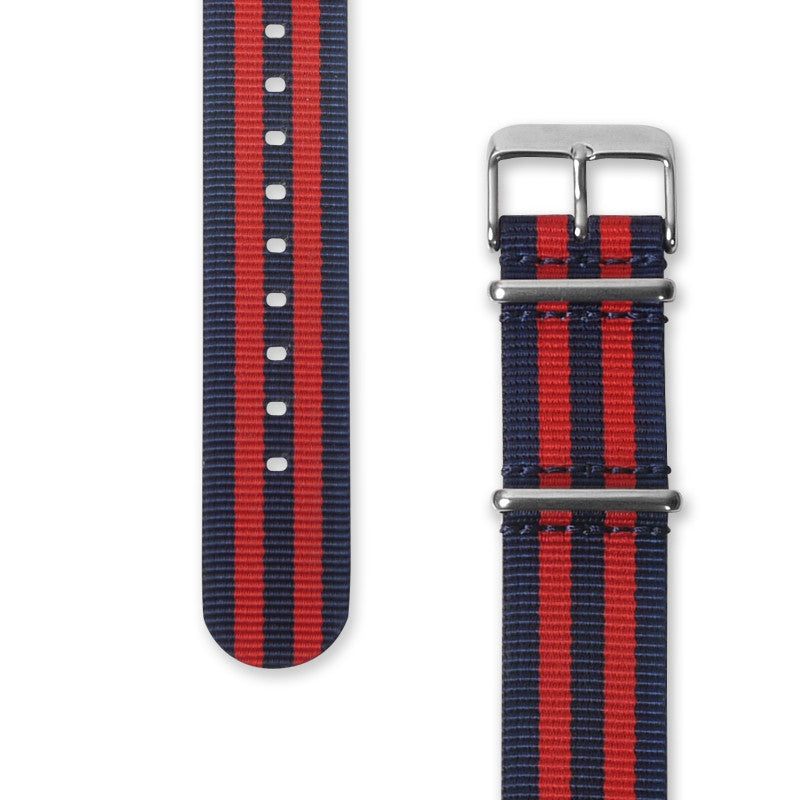 Nato Strap Blue & Red Strip Watch band 18 22mm – decowrist