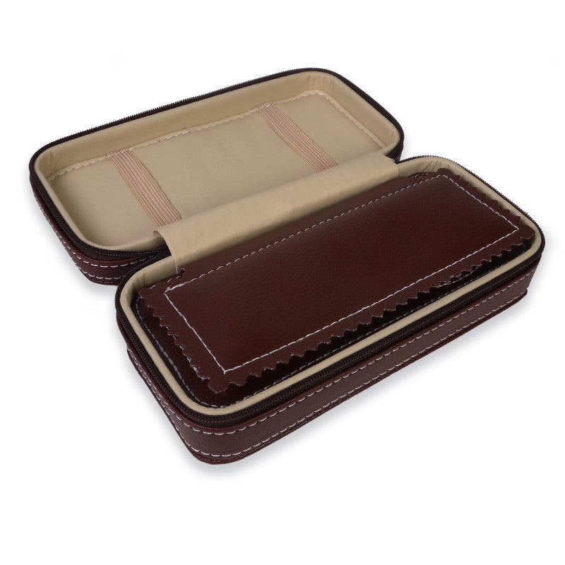 Personalized Portable Watch Case for 1 Watch Brown – decowrist