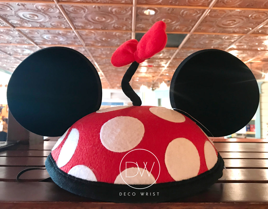 Authentic Disney Parks Minnie Mouse Black Red Mouse Ears Hat