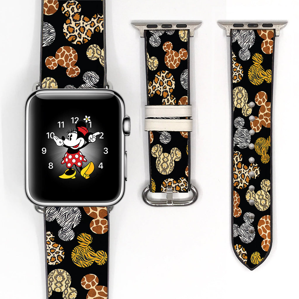 Disney Mickey Mouse Animal Kingdom Inspired 38mm 40mm 42mm 44mm Apple Watch Band V655 Decowrist