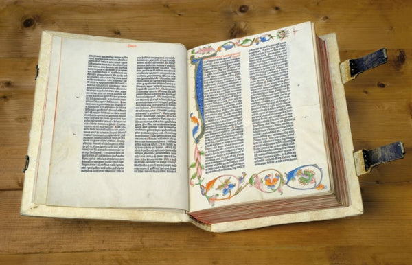The original Gutenberg Bible at the University of Gottingen inspired a collection of Paperblanks notebooks