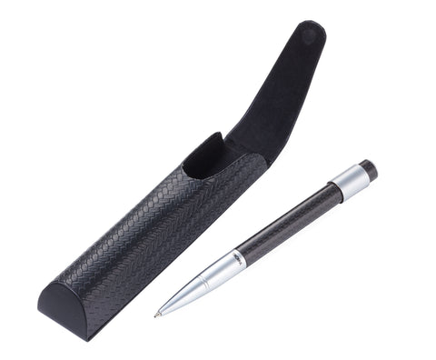 Troika Fidget Pen with faux leather pouch