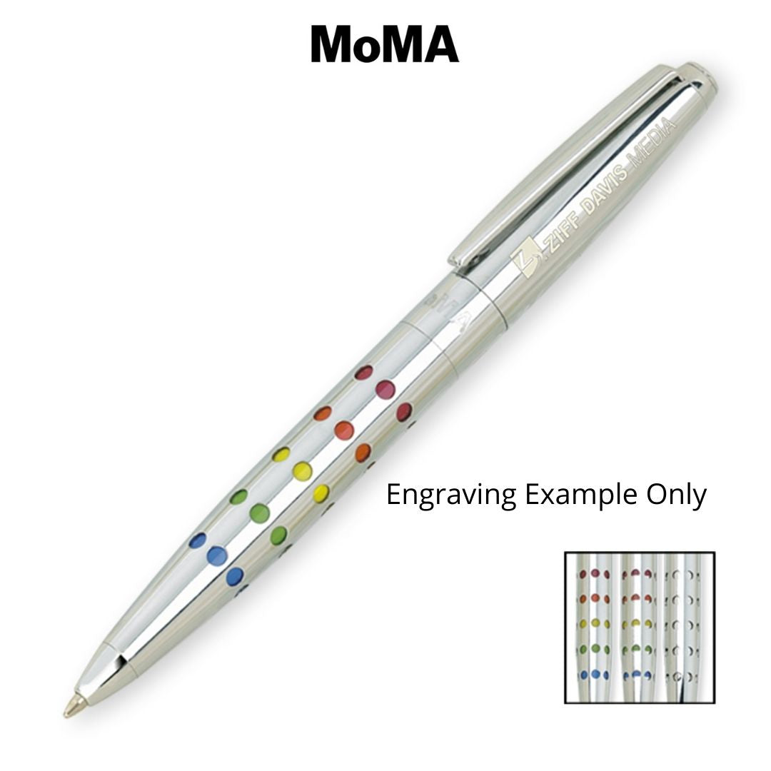 Logo Engraved MOMA Color Dot Ballpoint Pen