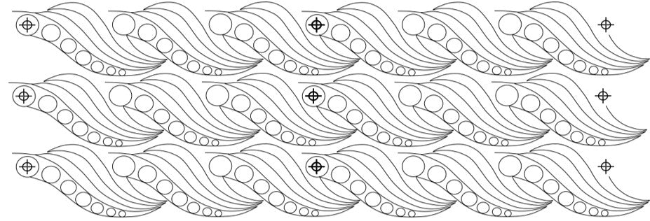 Bubble Twist #50034 repeated in rows