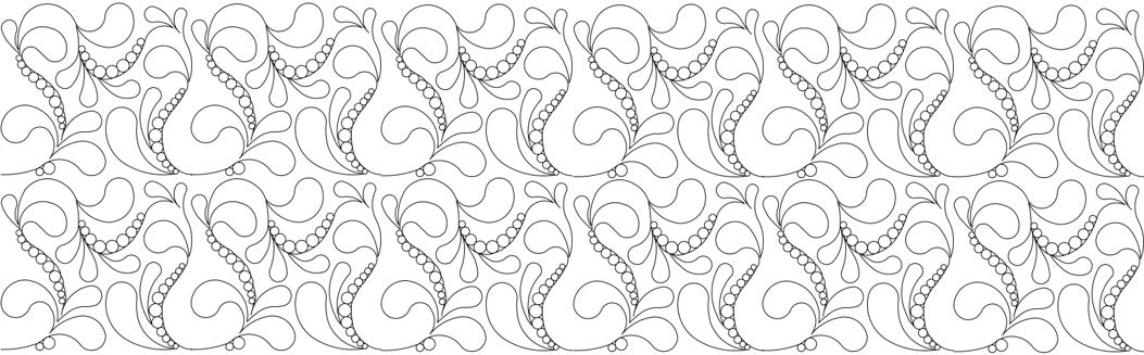 Pearl Feather Repeat Illustration Line-Art