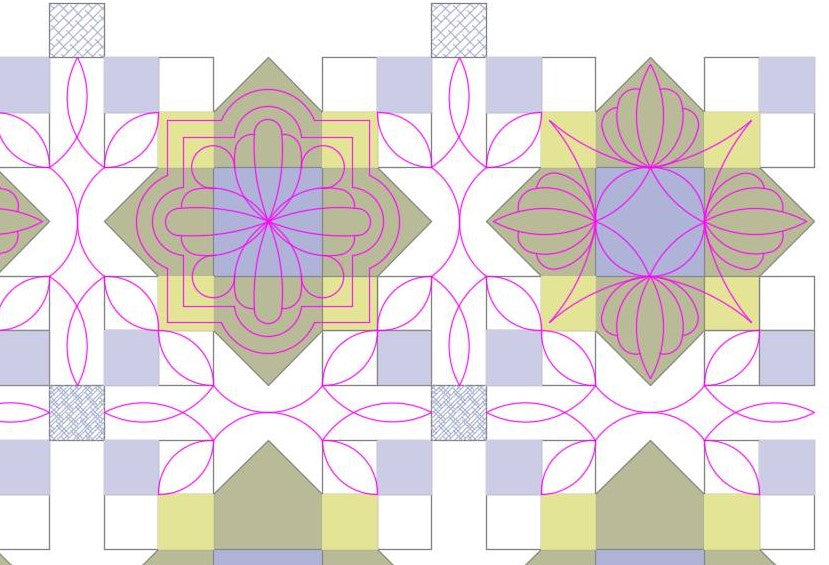 Quatrefoil Quilt Line Art