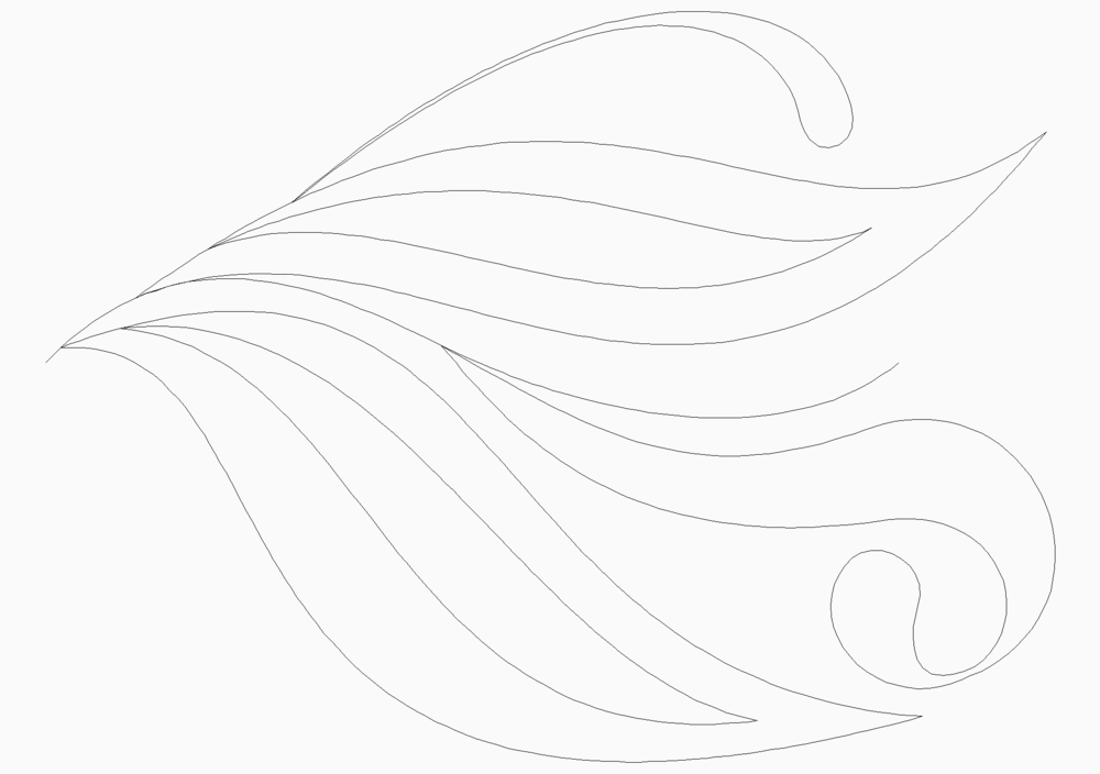 #77035 Leafy – Inset Full Line Stencil Stitch Path