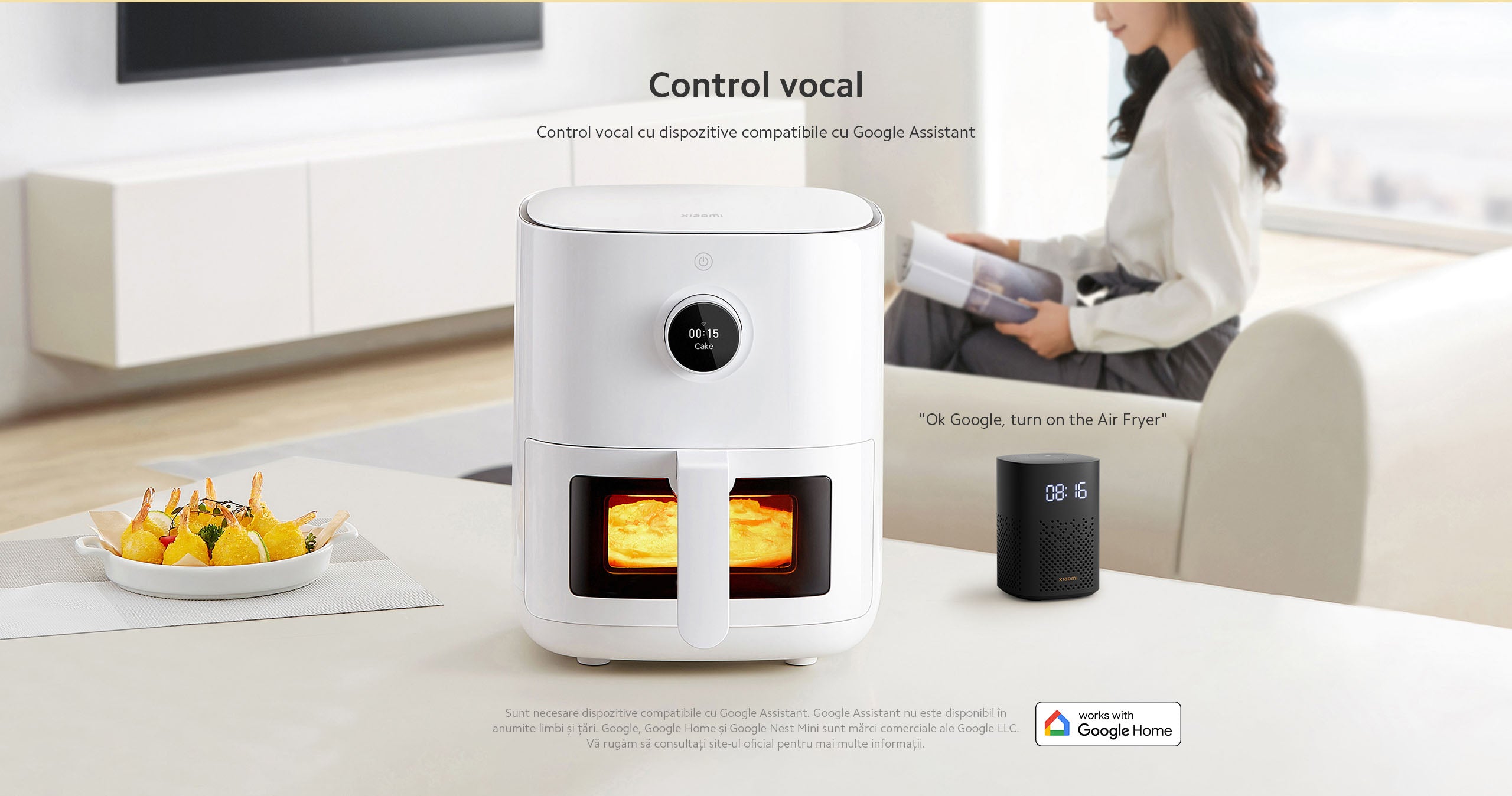 Xiaomi Smart Air Fryer Pro 4L-Control vocal