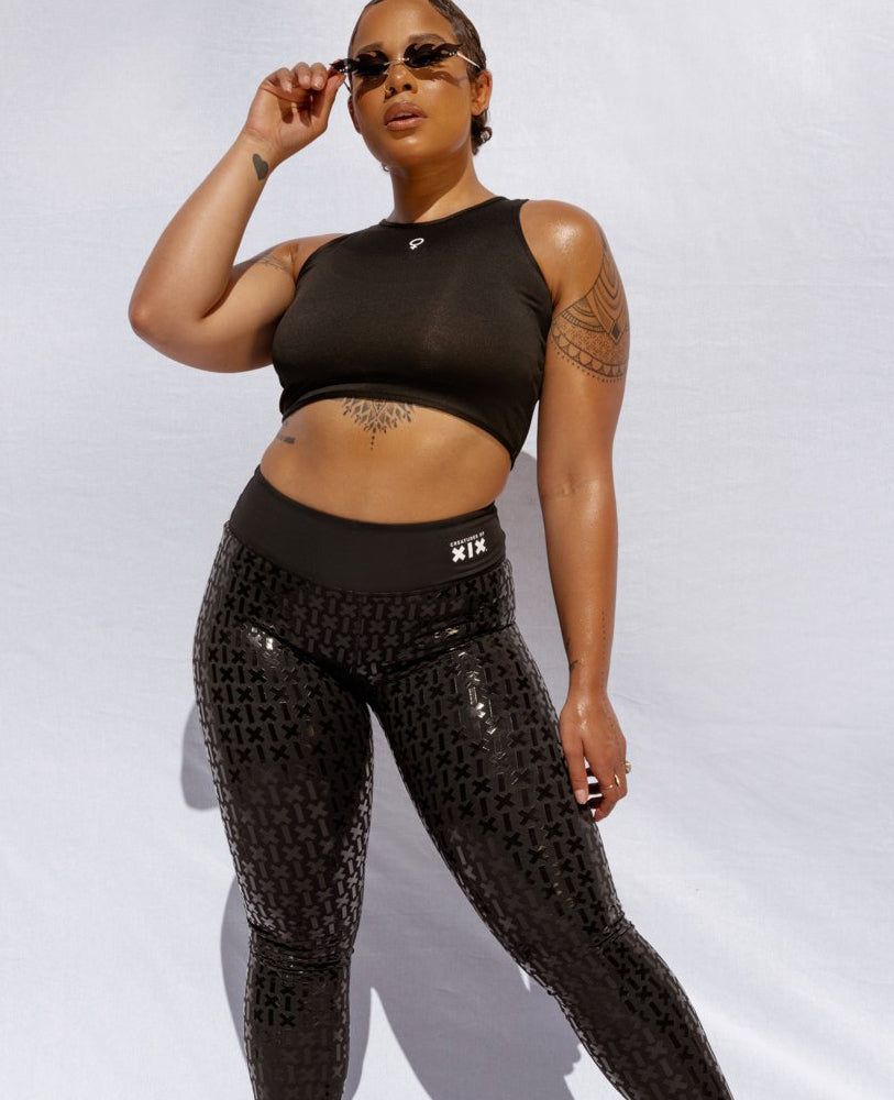 Mesh Crop Top Black - X-Pole Canada