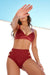 CXIX Aphrodite Triangle Top - Maroon Suede-Creatures of XIX-Redneck buddy