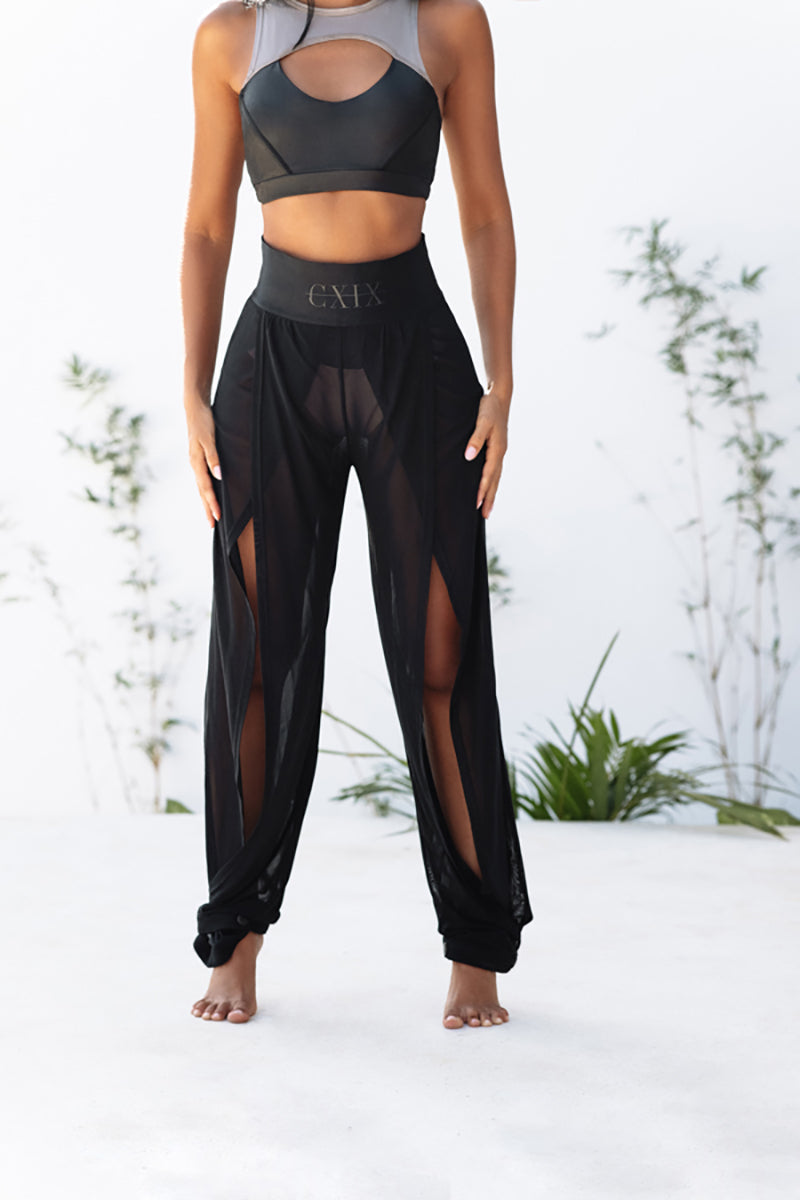 CXIX Snatched Mesh Make Moves Pants - Black · Pole Junkie