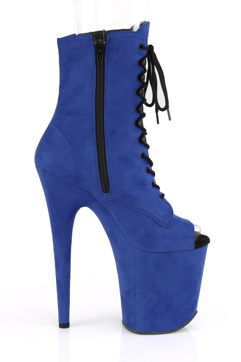 royal blue peep toe booties