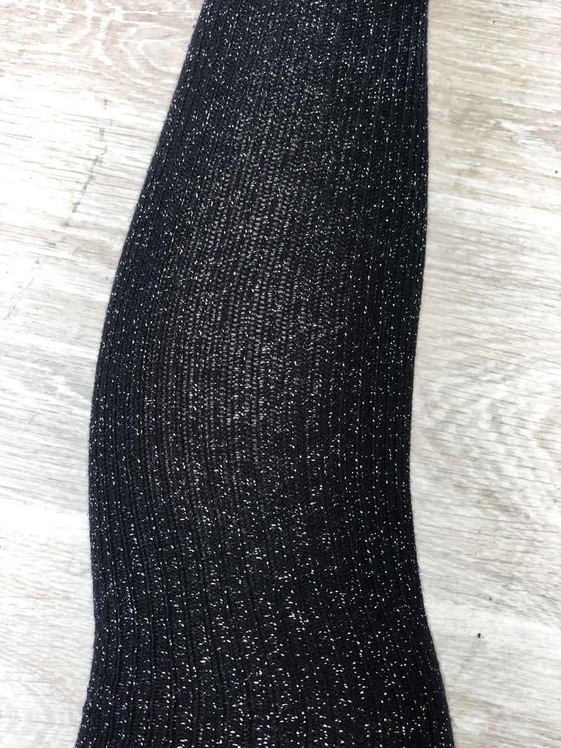 Lunalae Thigh High Socks - Black Sparkle-Lunalae-Redneck buddy
