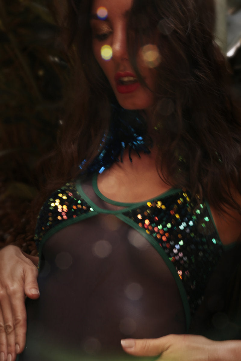 Rolling Vertigo Bodysuit - Sequin-Rolling-Redneck buddy