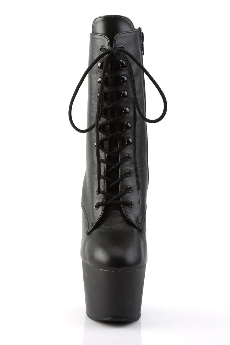 Pleaser USA Adore-1020 7inch Real Leather Pleaser Boots - Matte Black-Pleaser USA-Redneck buddy