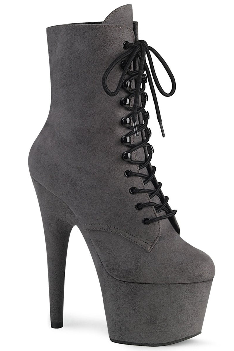 Adore-1020FS Faux Suede 7Inch Pleaser Boots - Grey — Pole Junkie