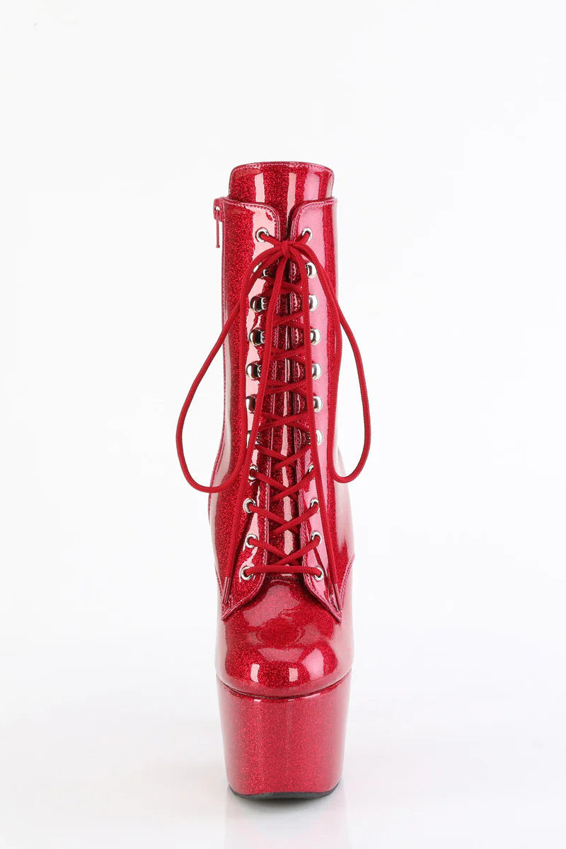 Pleaser USA Adore-1020GP 7inch Pleaser Boots - Fuchsia Glitter-Pleaser USA-Redneck buddy