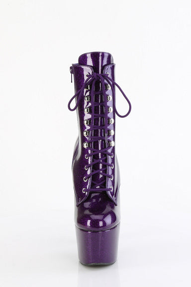 Pleaser USA Adore-1020GP 7inch Pleaser Boots - Purple Glitter-Pleaser USA-Redneck buddy