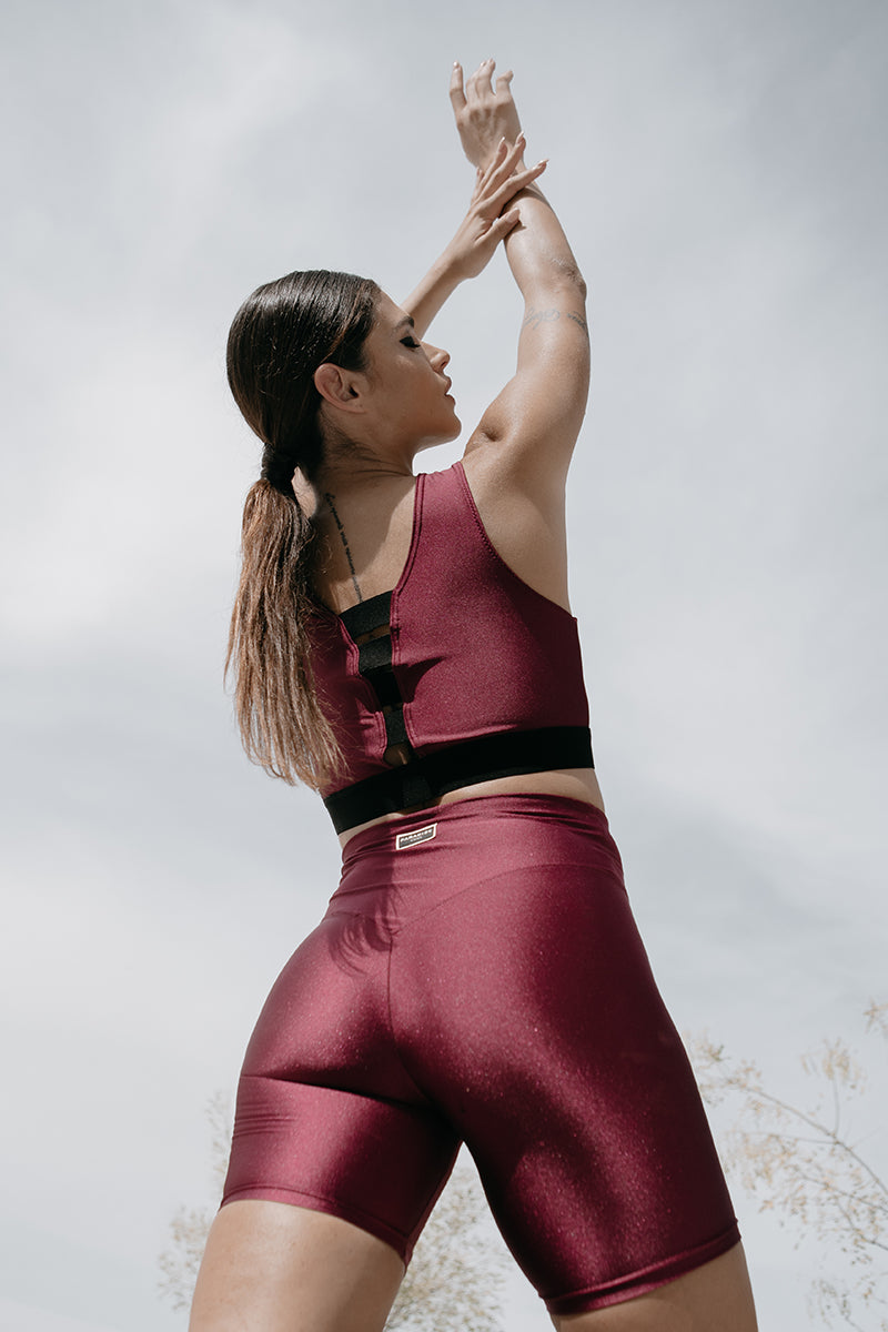 cherry biker shorts