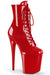 Pleaser USA Flamingo-1020 8inch Pleaser Boots - Patent Red-Pleaser USA-Redneck buddy