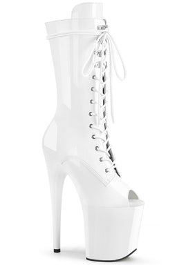 white pleaser boots
