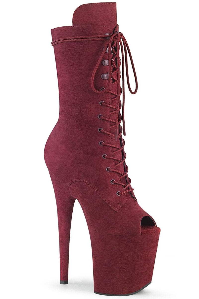 burgundy pleaser boots