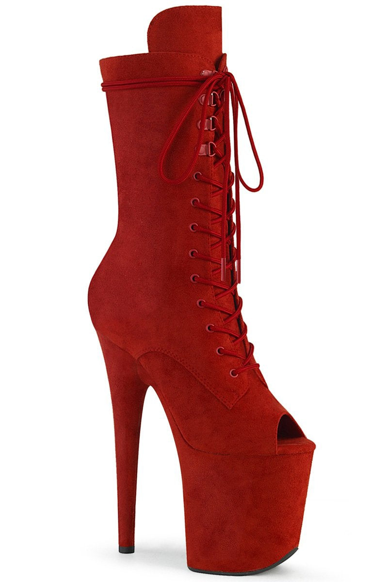 red pleaser boots