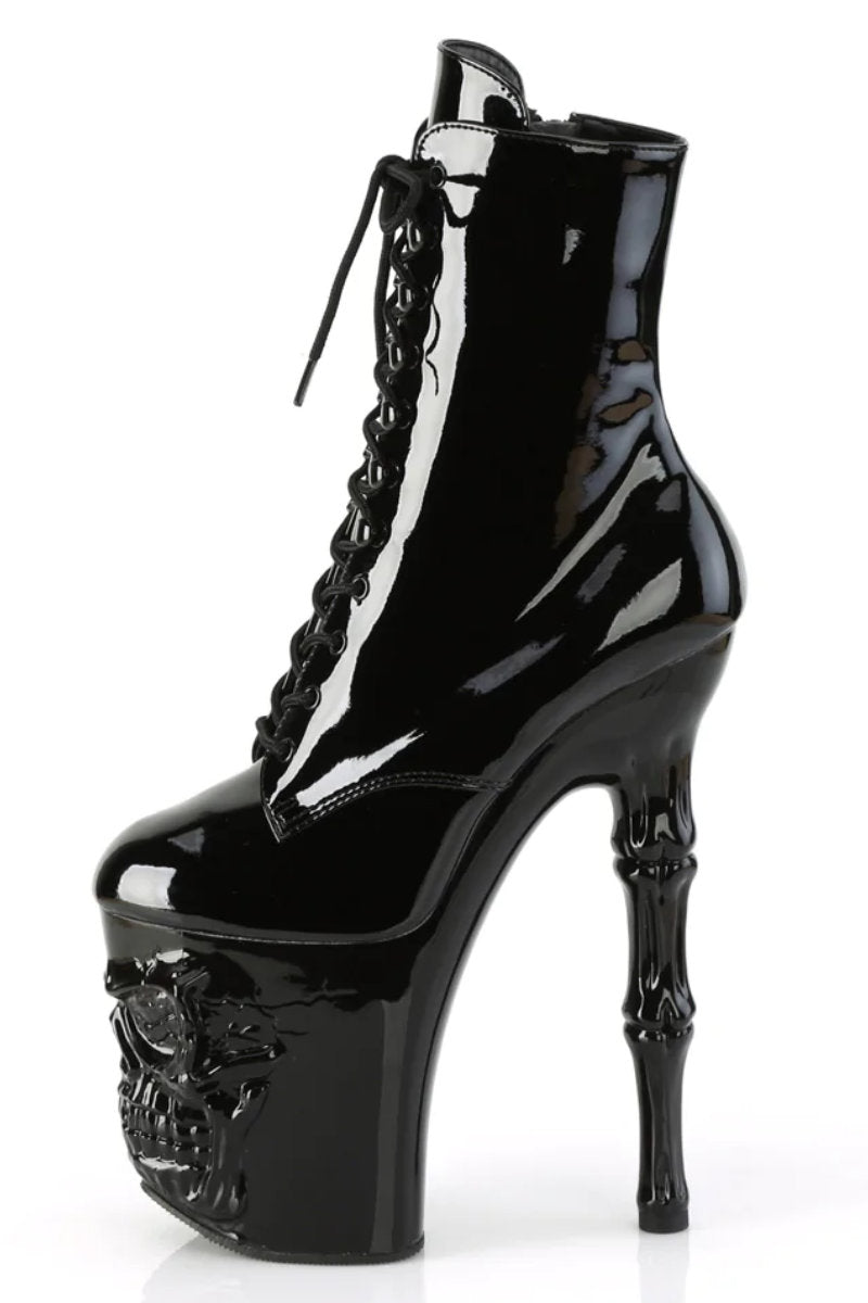 Pleaser USA Rapture-1020 8inch Pleaser Boots - Patent Black-Pleaser USA-Redneck buddy