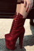 Hella Heels BabyDoll 8inch Boots - Dark Red-Hella Heels-Redneck buddy
