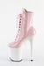 Pleaser USA Flamingo-1020 8inch Pleaser Boots - Patent Baby Pink/White-Pleaser USA-Redneck buddy