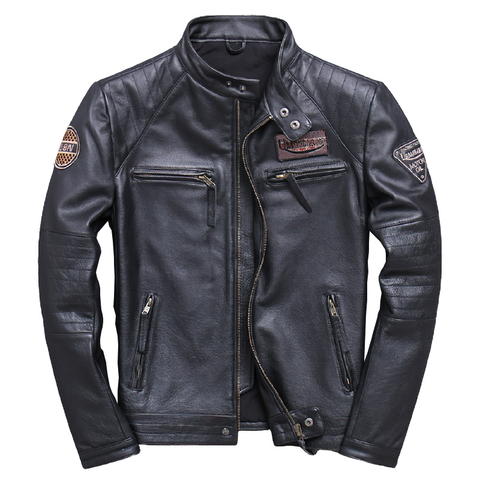 Genuine Leather Black Jacket - Biker/Alternative Style.