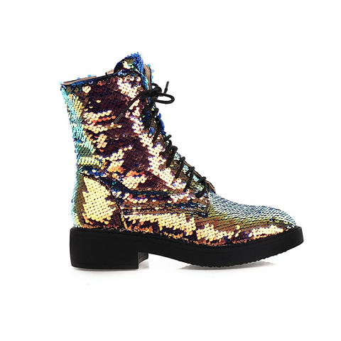 WOMEN'S PU LEATHER BOOTS - BRIGHT FASHIONABLE SHOES.