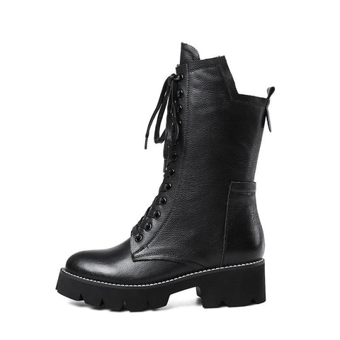 Women's Zip Boots - black boots.
