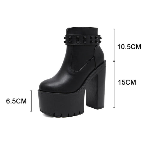Platform Boots for Women - High-heel Shoes.