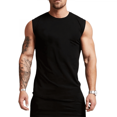 Débardeur a Capuche Homme Musculation Tank Top sans Manches