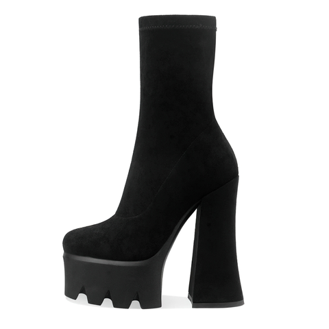 WOMEN'S ANKLE HIGH HEELS BOOTS - CASUAL TRENDY SHOES.