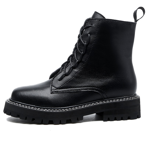 Classic British Style Women's Boots In Black And White Colors - Casual Footwear.