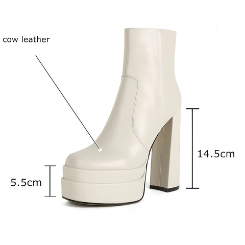 WOMEN'S LEATHER ANKLE BOOTS - CASUAL SHOES.