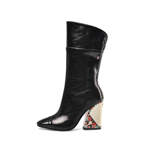 WOMEN'S LEATHER BOOTS - ETHNIC STYLE SHOES.