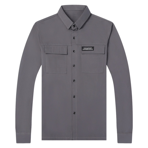 Chemise masculine de douilles de coton de mode/chemises simples du boutonnage des hommes confortables avec des poches