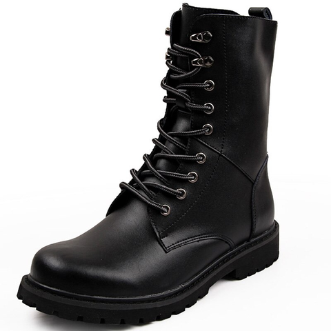 Combat boots - Lambskin, white — Fashion