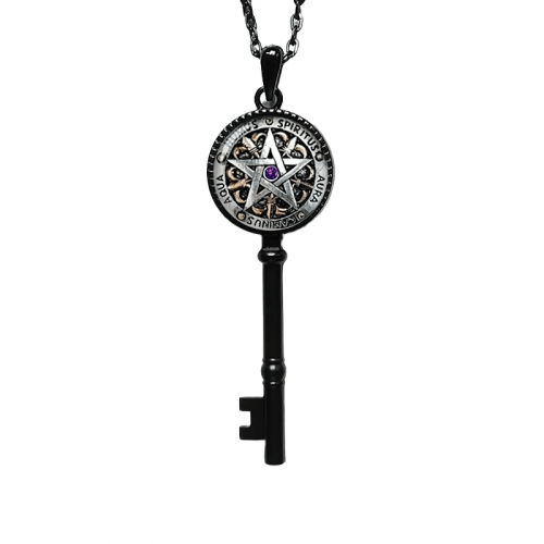 Modischer Schlüssel Salomos mit Pentagramm / klassische magische Accessoires für Männer und Frauen