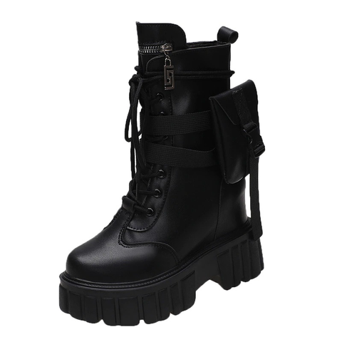 WOMEN'S PU LEATHER BOOTS - CASUAL SHOES.