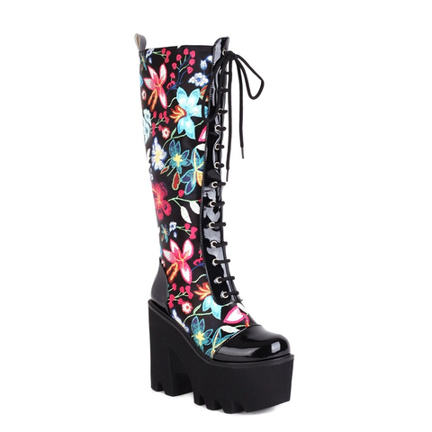 WOMEN'S PLATFORM BOOTS - BRIGHT CASUAL SHOES.