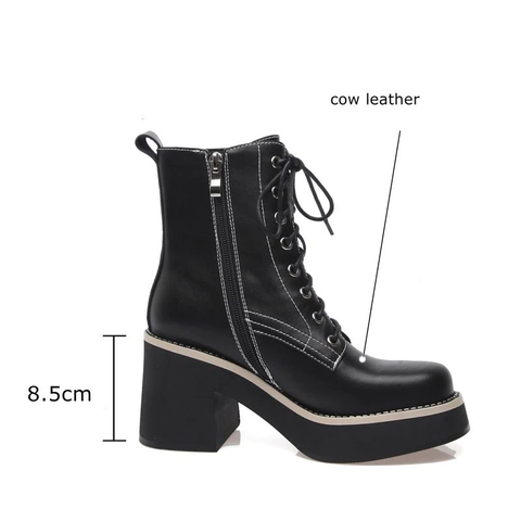 LEATHER ANKLE BOOTS - CASUAL SHOES FOR WOMEN.