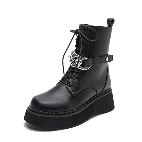 WOMEN'S PU LEATHER BOOTS - CASUAL FASHION SHOES.