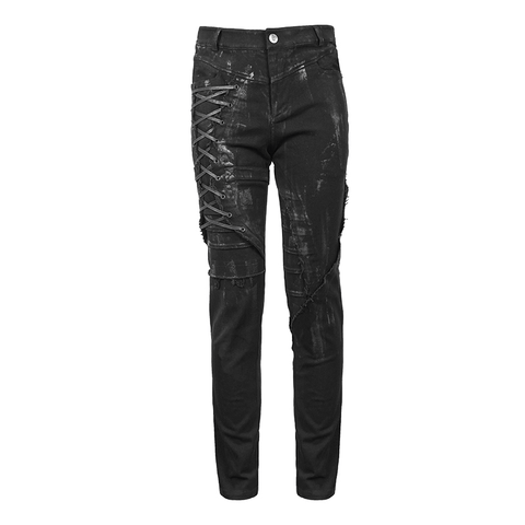 Black Gothic Pants for Women with Chains Cargo Pants Pants Buckle Strap  Goth Steampunk Skinny Leggings Cargo Jogger