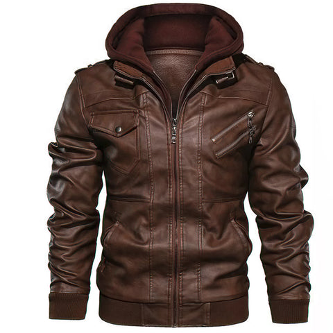 Men's Casual Leather Jacket.