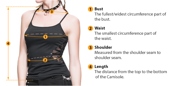 how to measure camisole size