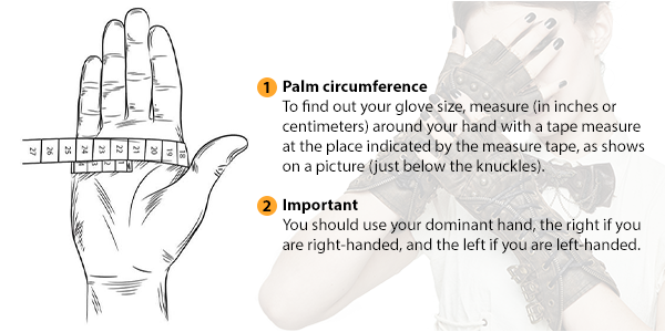how to measure female glove size